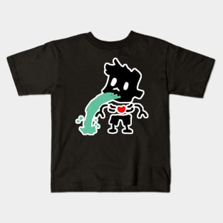 zombie boy throwing up Kids T-Shirt